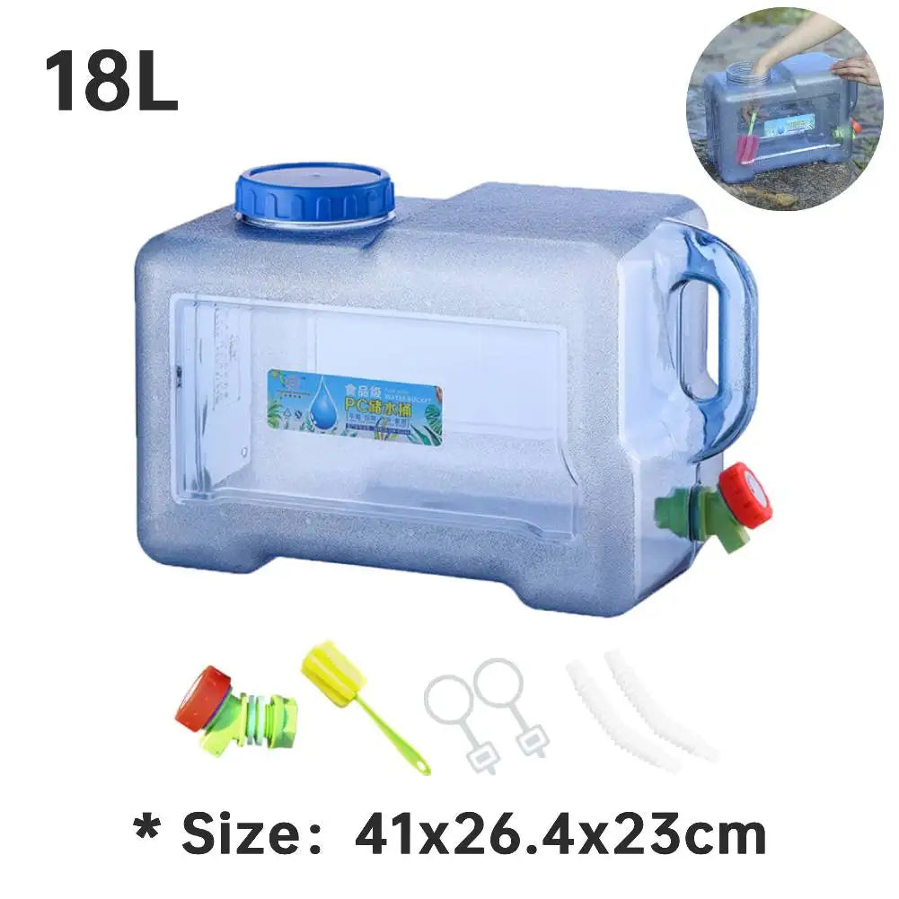18/20/22L Camping Water Container Food Grade Portable Water Tank Large-Capacity with Faucet Outdoor Fishing Hiking Accessories - Pape'sShop