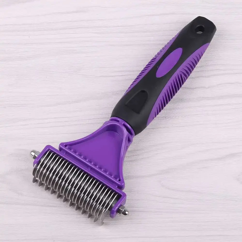 Pet Cat Dog Comb Brush Large Dogs Open Knot Rake Knife Stainless Double-sided Hair Shedding Comb Pet Grooming Products Tool - Pape'sShop