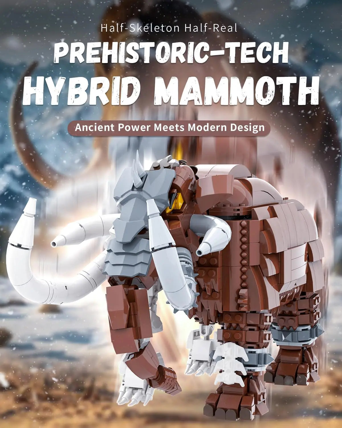 1310PCS Jurassic Mammoth Skeleton Building Blocks Ancient Animal Model Educational DIY Toy Birthday Gift For Boys Children - Pape'sShop