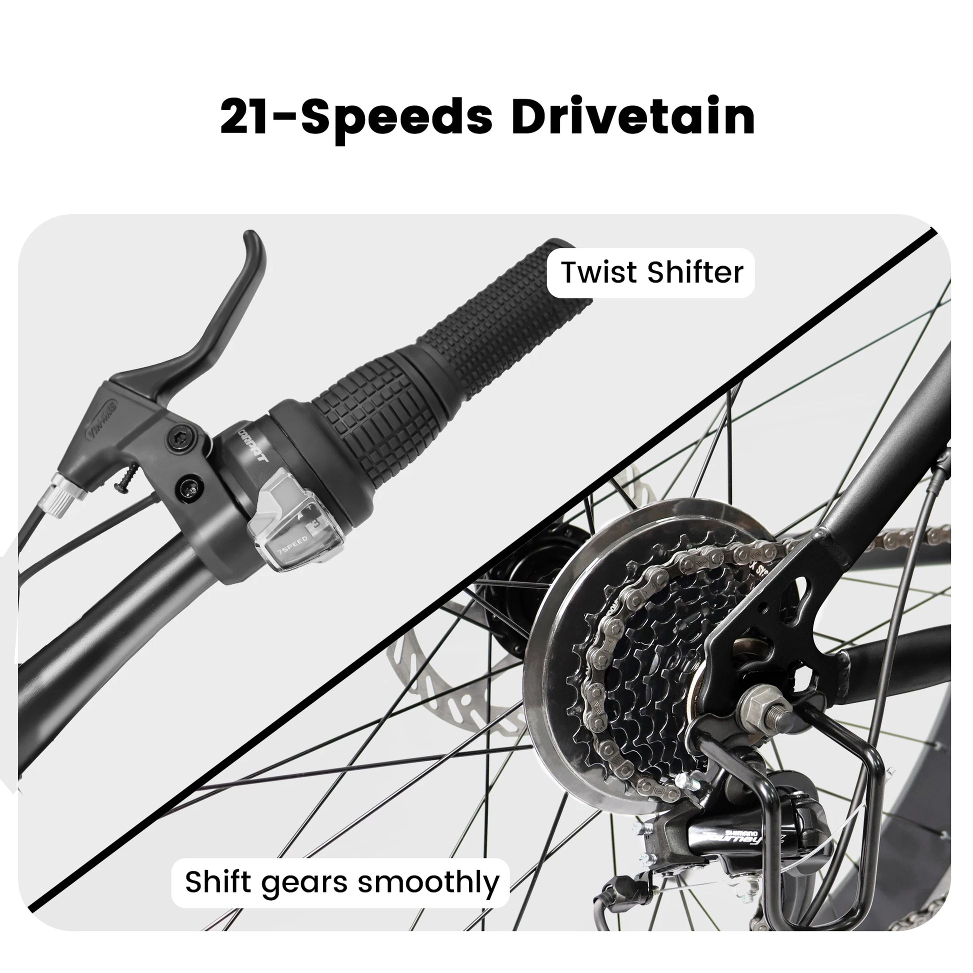 Ecarpat 26 Inch Mountain Bike, 4-Inch Wide Fat Tire - Pape'sShop