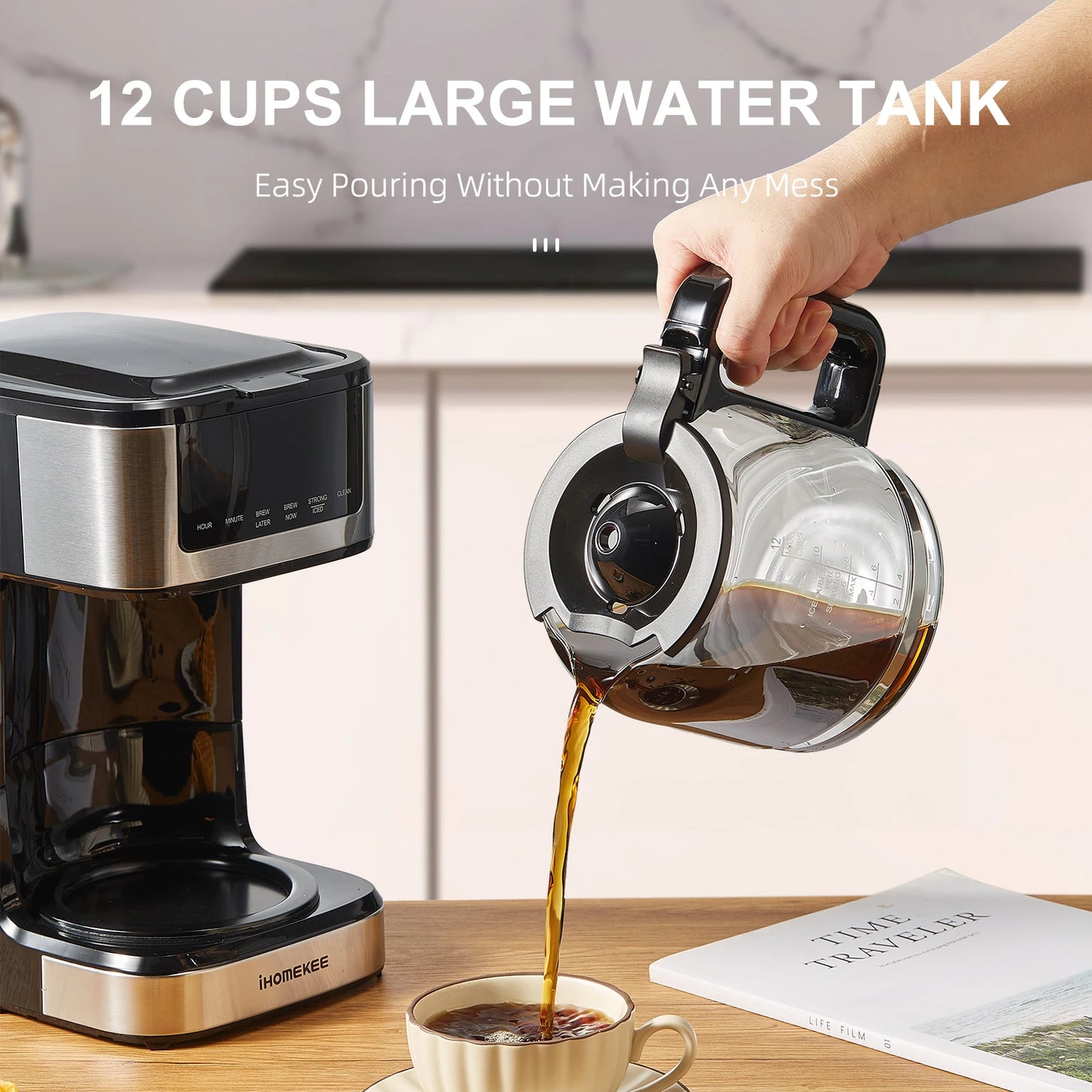 Programmable Drip Coffee Maker 12 Cup, - Pape'sShop