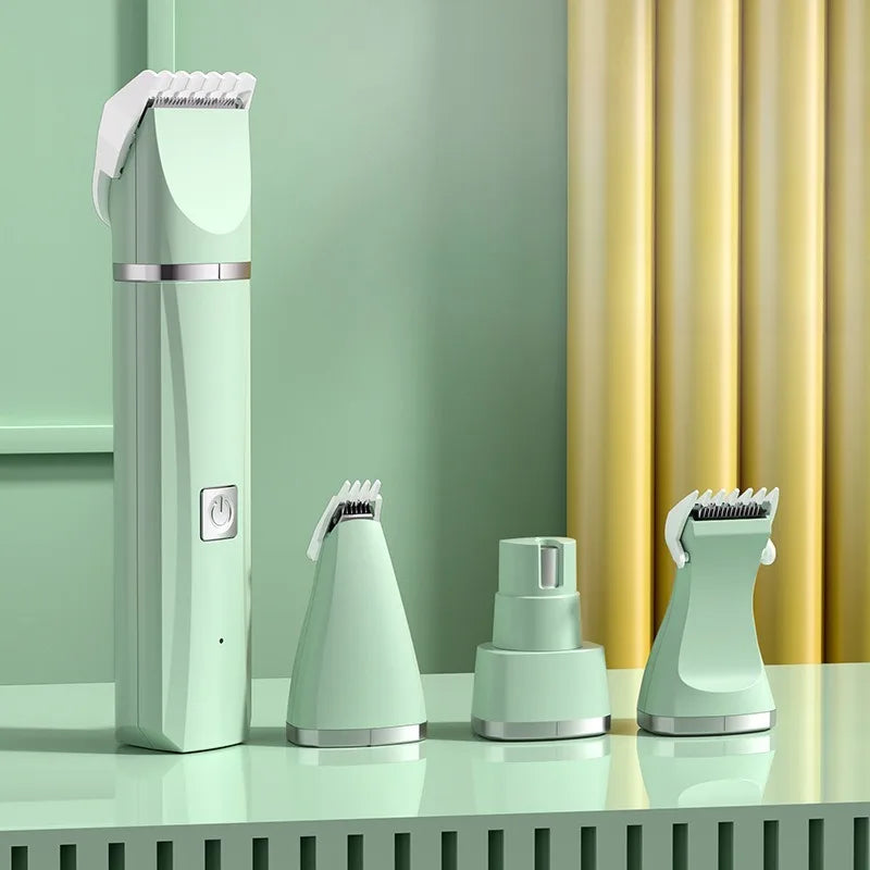 4 In 1  Pet Hair Trimmer, Grooming Clippers Cat Trimer Nail Grinder Professional Rechargeable Haircut Machine For Dogs Hair cut - Pape'sShop