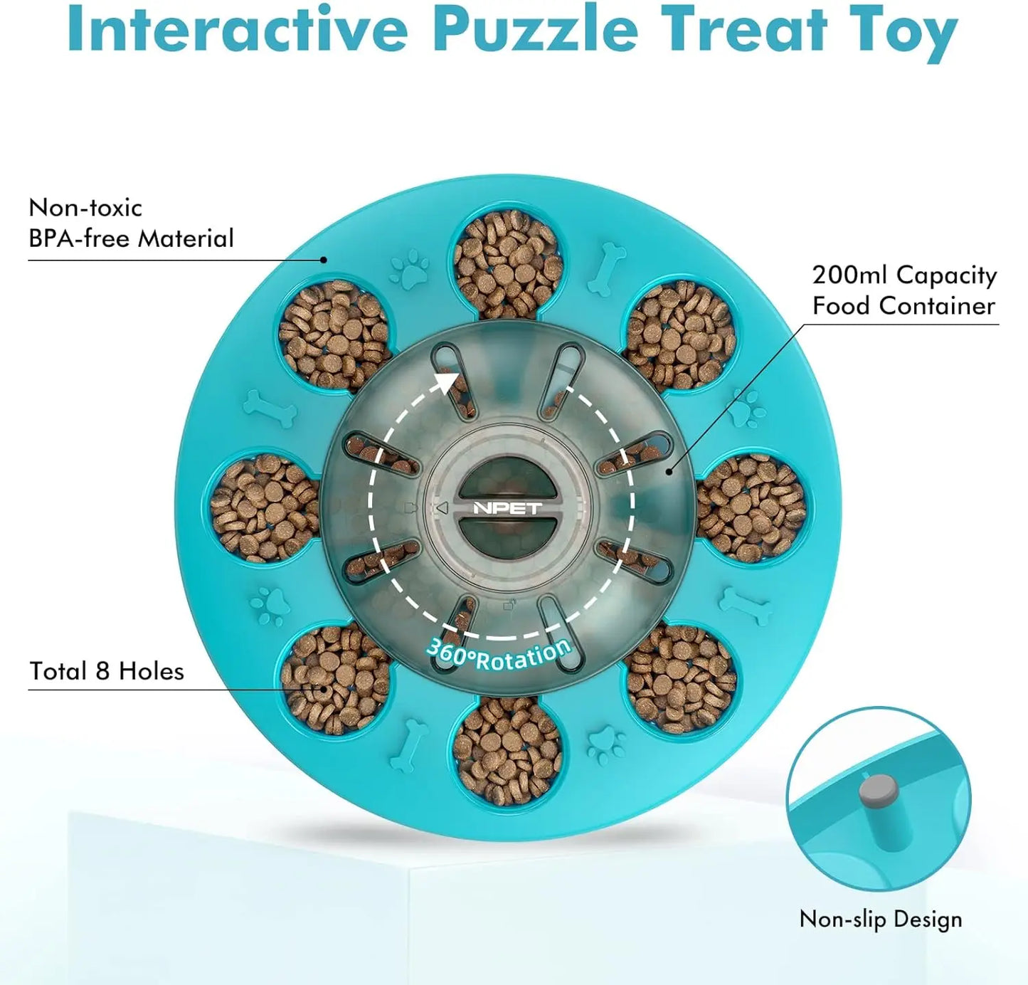 NPET Dog Puzzle Toy, Interactive Dog Toys for Small & Medium Dogs, Dog Enrichment Toys for Pet IQ Training & Mental Enrichment - Pape'sShop