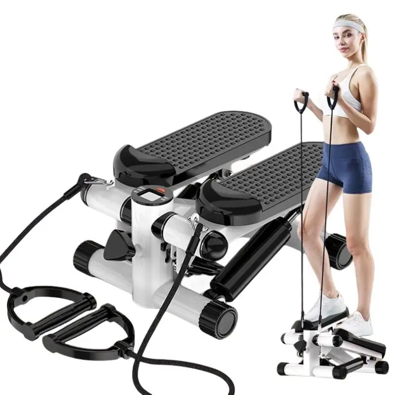 Mini Stepper with Resistance Band Stair Stepping Fitness Exercise Home Workout Equipment for Full Body Workout - Pape'sShop