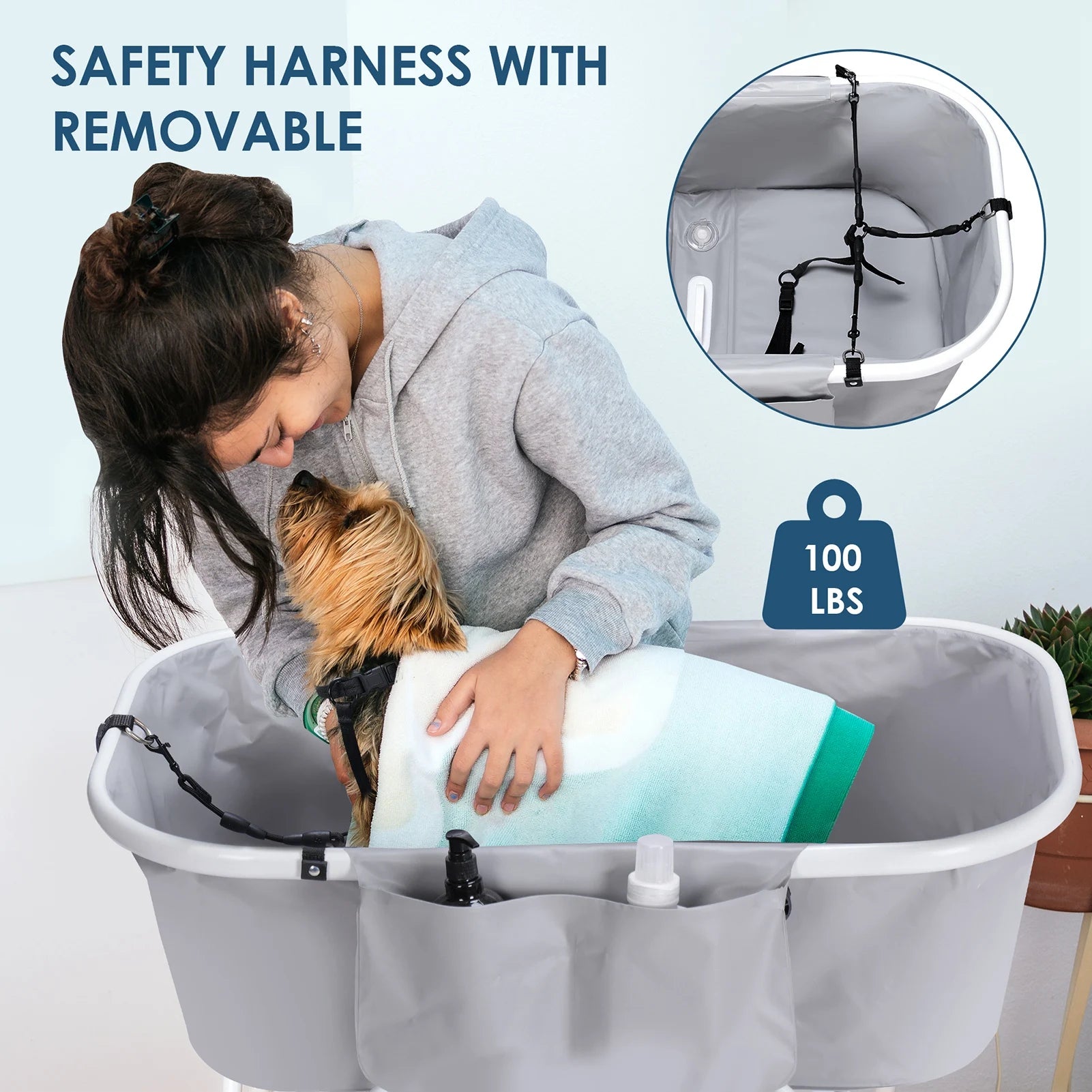 New Portable Pet Bathtub Foldable Elevated Small Medium Dog Bath Tubs for Bathing Shower Grooming Dog Washing Pool for Mascotas - Pape'sShop