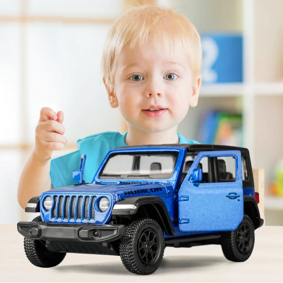 1:36 RMZCITY Jeep Wrangler Rubicon Alloy Model Toy Car Diecast Pull Back Metal Collection Children Toys Gift - Pape'sShop