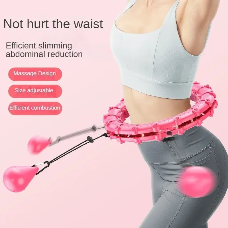 Hula Circle sport Exercise Hoop Weight Loss and Slimming Exercise Fat Burning Fitness Equipment Adjustable with Detachable Knots - Pape'sShop