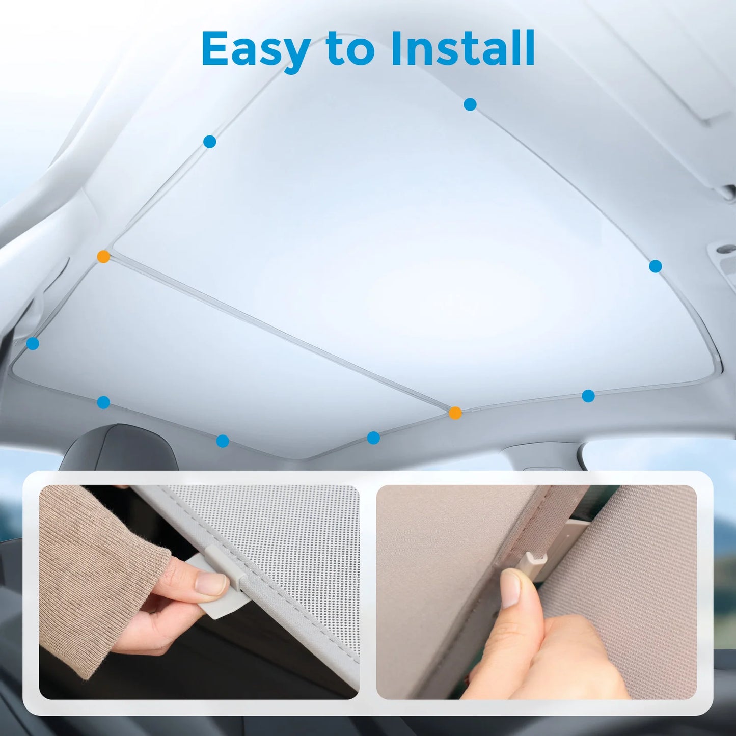 For Tesla Model Y Magnetic Car Sunshade Sunroof 2020- 2025 - Pape'sShop