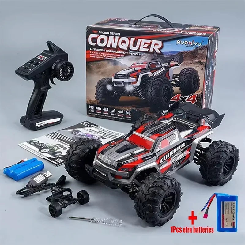WLtoys 1:16 Scale Large RC Car 50km/h High Speed 4WD Children Toy for Boys Remote Control Car 2.4G Off Road Monster Truck RC Toy - Pape'sShop