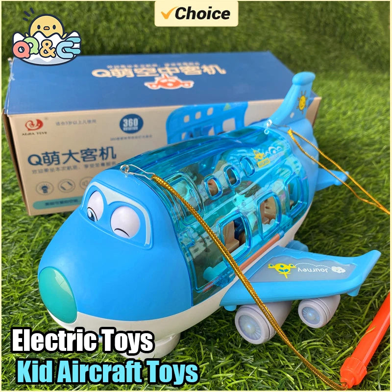 Electric Kid Transformation Aircraft Toys Car Deformation Plane Model Music Simulation Boy Children Traffic Toy Gift - Pape'sShop