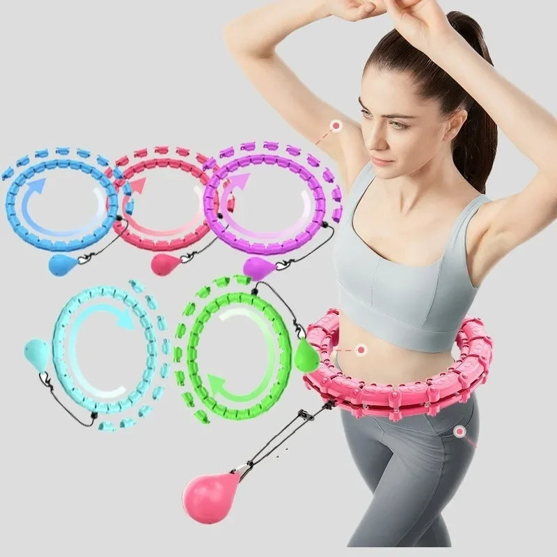 Hula Circle sport Exercise Hoop Weight Loss and Slimming Exercise Fat Burning Fitness Equipment Adjustable with Detachable Knots - Pape'sShop