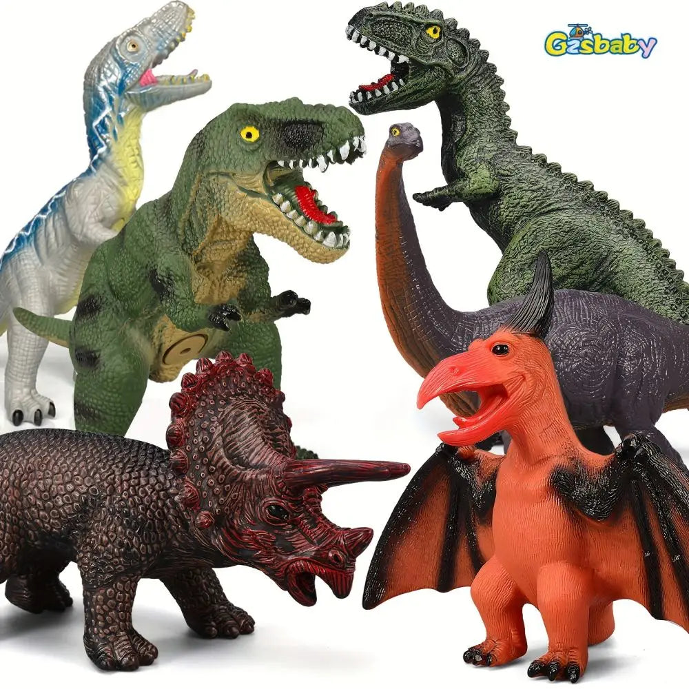 6 Piece Jumbo Dinosaur Toys for Kids and Toddlers, Dinosaur Toys for Kids 3-5, Large Soft Dinosaur Toys for Dinosaur Lovers - Pape'sShop