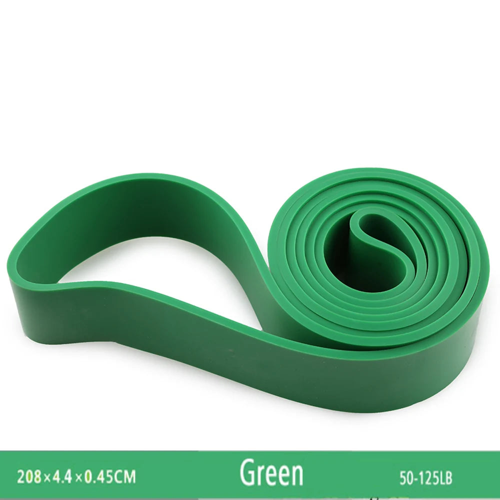 Natural Rubber Resistance Bands Fitness Rally Body Building Yoga Pull Up Belt 41" 208cm - Pape'sShop