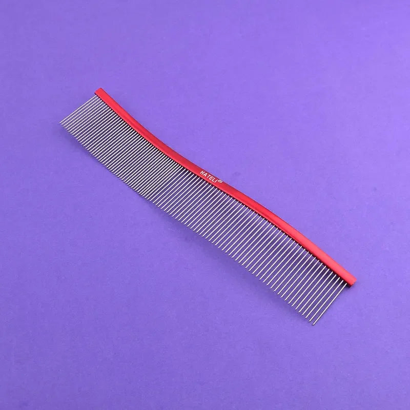 22cm Pet S Type Comb Professional Stainless Steel Pet Grooming Comb Dense Sparse Teeth Dog Cat Cleaning Brush Hair Reemoval Comb - Pape'sShop