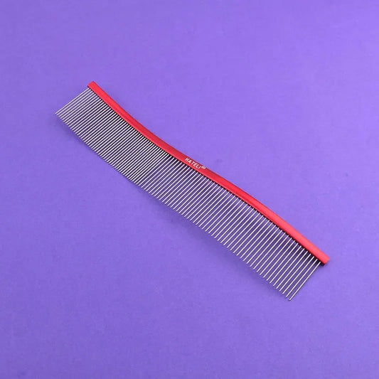 22cm Pet S Type Comb Professional Stainless Steel Pet Grooming Comb Dense Sparse Teeth Dog Cat Cleaning Brush Hair Reemoval Comb - Pape'sShop