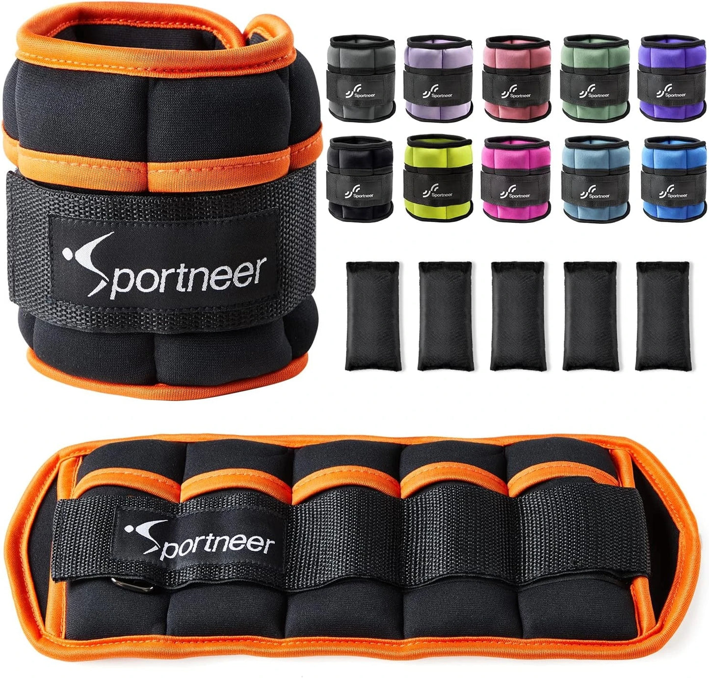 Sportneer Adjustable Ankle Weights 10lb Set for Workout - Pape'sShop