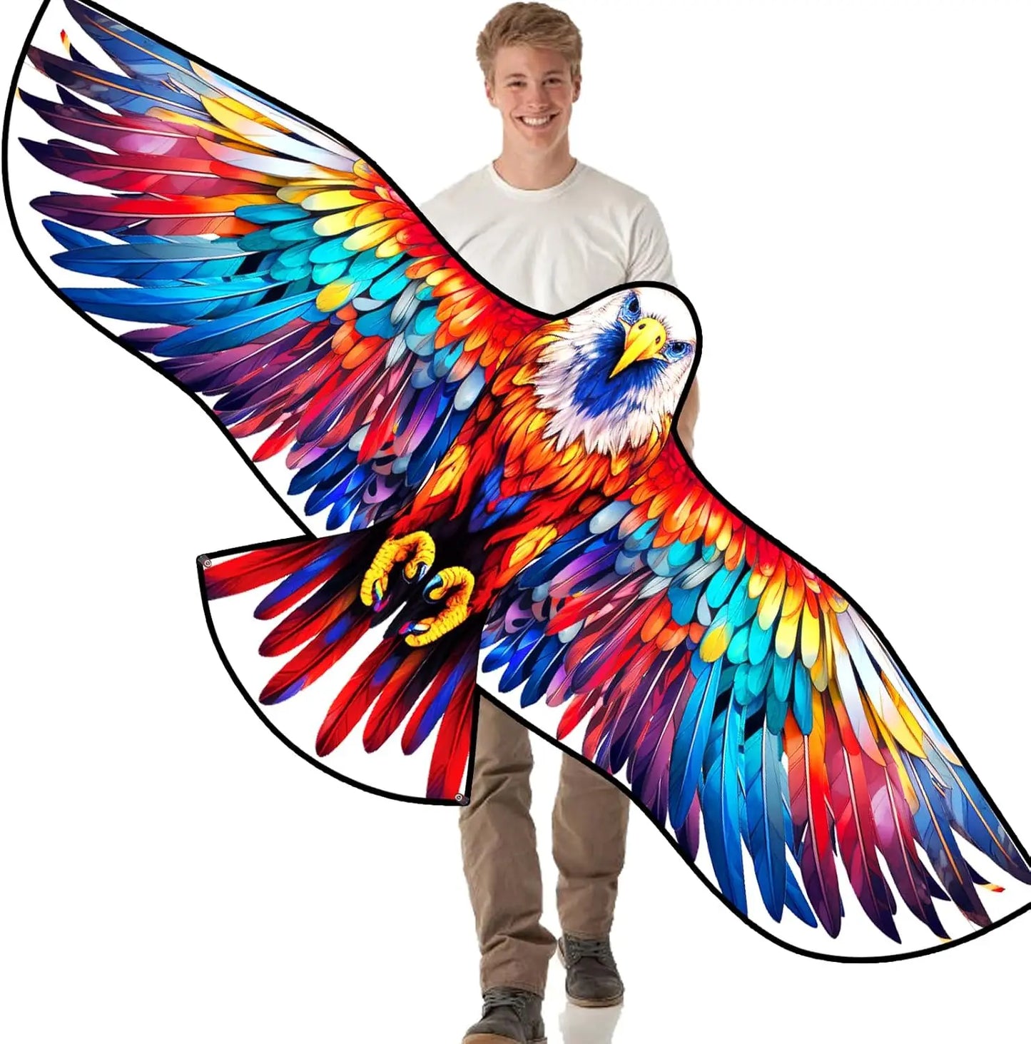New Outdoor Fun Sports Huge 160cm Colorful Eagle Kite With Handle Line Novelty Toy Kites For Adult /Kids Large Good Flying - Pape'sShop
