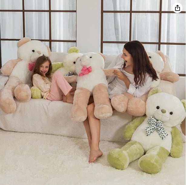 Big Teddy Bear 4 Feet Jumbo Stuffed Animals,Giant Stuffed Teddy Bear Plush Toy,Birthday,Christmas,Valentine's Day 47 Inch - Pape'sShop