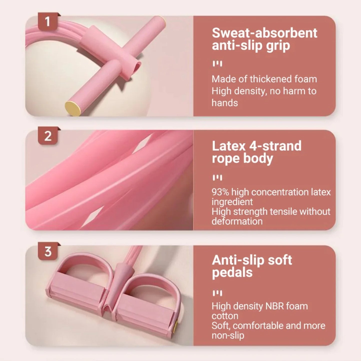 6-Tube Resistance Bands Yoga Pedal Puller Band Fitness Equipment - Pape'sShop