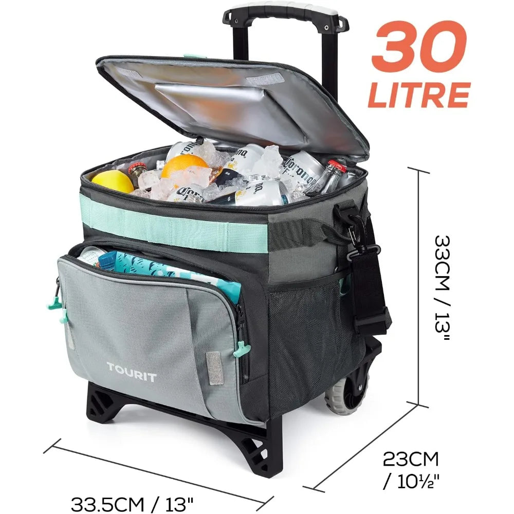 50-Can Collapsible Rolling Cooler Leakproof Insulated - Pape'sShop