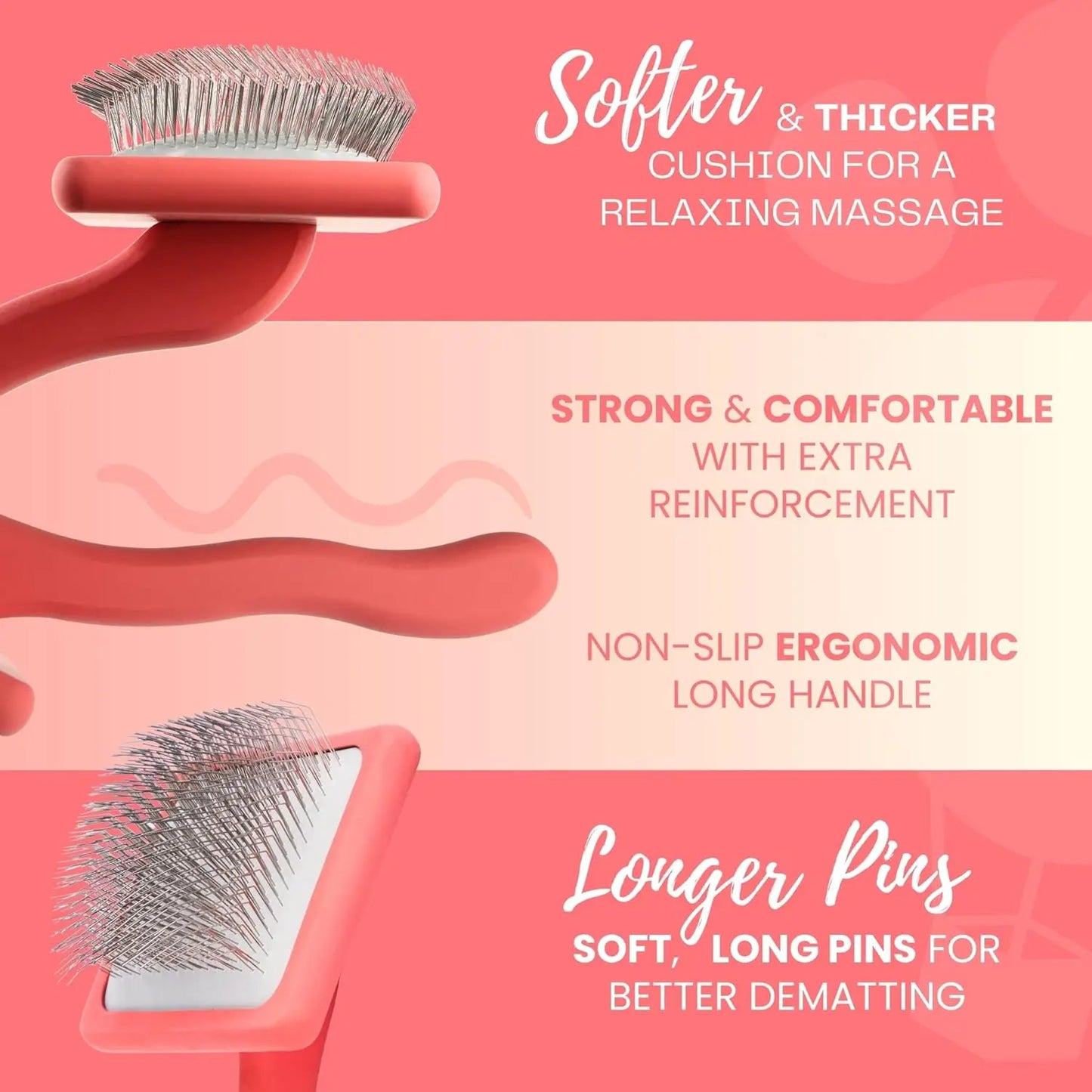 Dog Slicker Brush for Grooming Pet Hair - Best Slicker For Poodle Golden Doodle - Long Haired Tool For Dogs - Pape'sShop