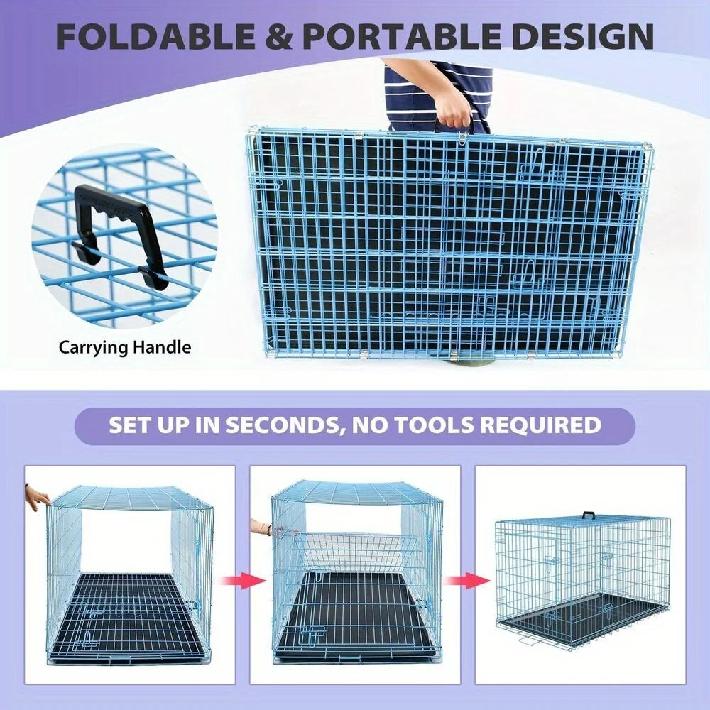 Folding wire kennel for large dog crate - Pape'sShop