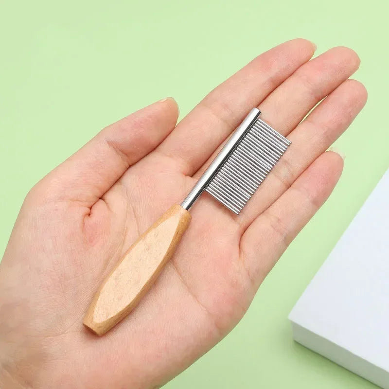 Stainless steel cat and dog facial hair cleaning comb mini pet grooming brush dense tooth small comb dog and cat accessories - Pape'sShop