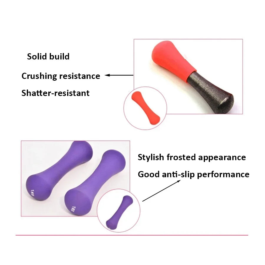 Bone dumbbell Solid cast iron impregnated plastic coated dumbbell environmental dumbbell home fitness equipment Dumbbell pairs - Pape'sShop