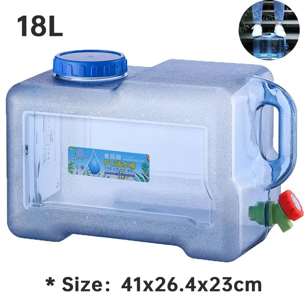 18/20/22L Camping Water Container Food Grade Portable Water Tank Large-Capacity with Faucet Outdoor Fishing Hiking Accessories - Pape'sShop