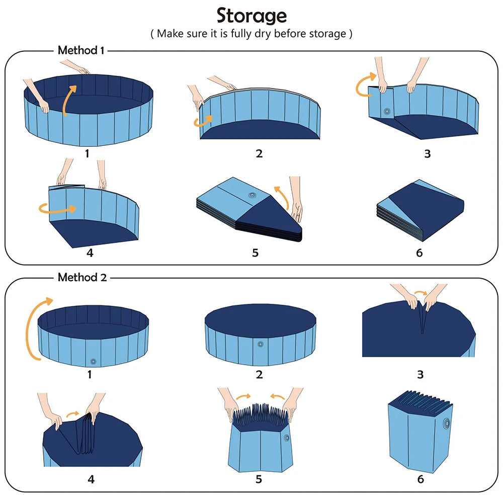 63x12" Dog Swimming Pool Portable Plastic Pool Grooming Tub Bathing Scratch Resistance Pet Pools Bathtub for Large Dogs Kiddie - Pape'sShop