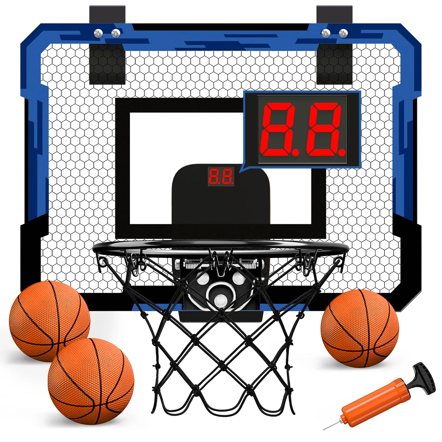 Mini Basketball Hoop Indoor with Scoreboard, Basketball Toy Gifts for Kids Boys Girls Teens, Suit for Bedroom/Office/Outdoor