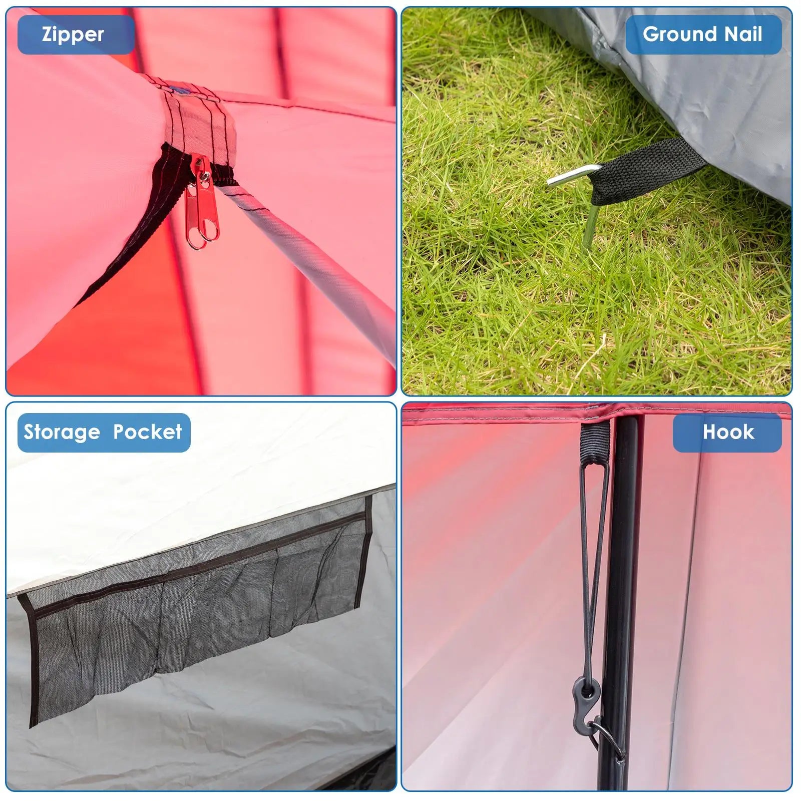 14-Person Camping Tent - 430x430x210cm - Pape'sShop