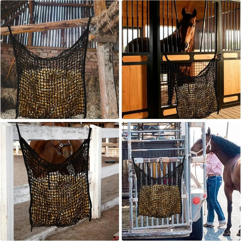 2Pc Slow Feed Hay Nets for Horses,31.4"×35.4"Horse Feed Bag with Large Capacity and Small Opening for Horse Goat Feeder Full Day - Pape'sShop