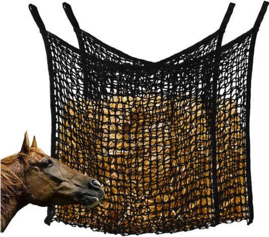 2Pc Slow Feed Hay Nets for Horses,31.4"×35.4"Horse Feed Bag with Large Capacity and Small Opening for Horse Goat Feeder Full Day - Pape'sShop