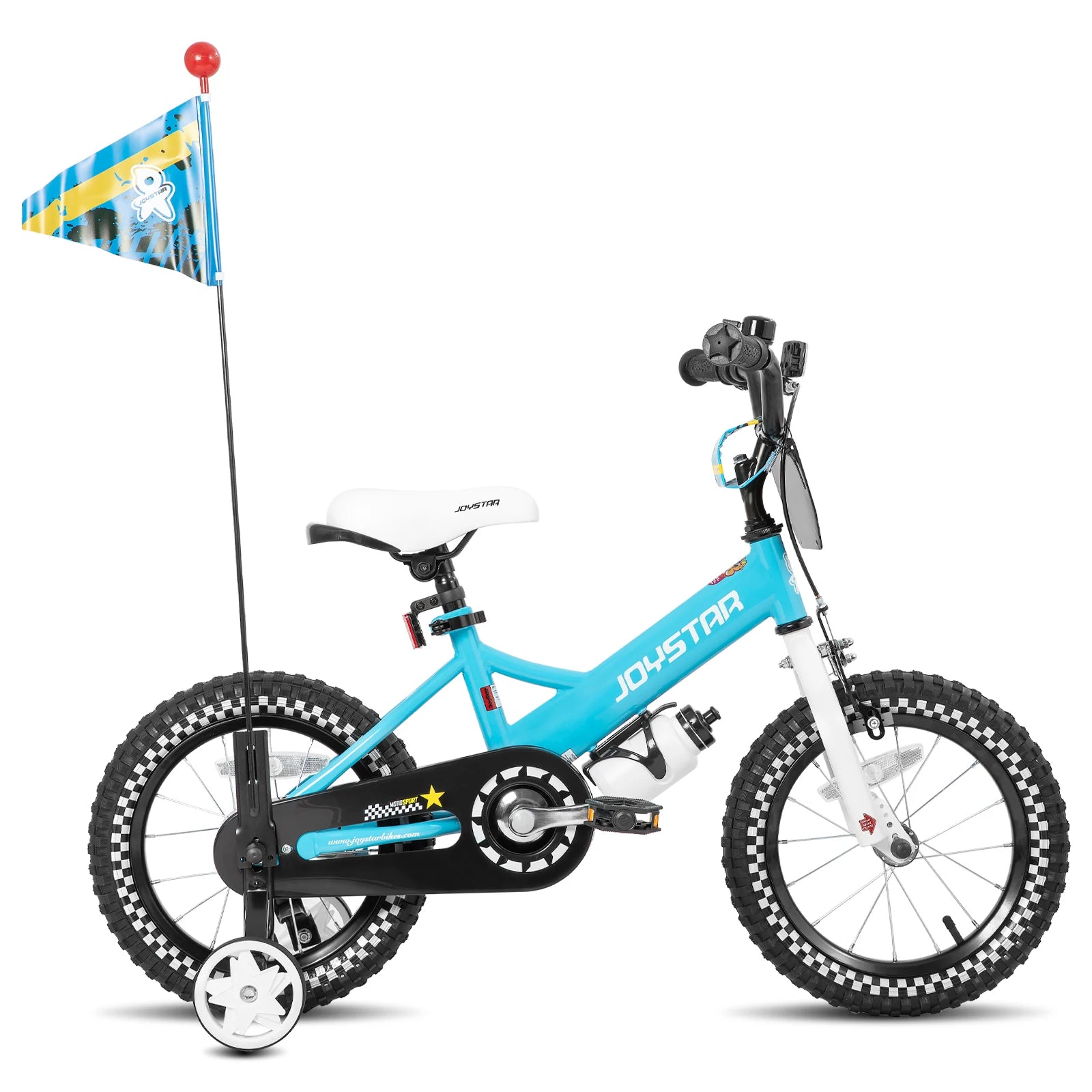 JOYSTAR Kids Bike for Ages 2-7 Years kids, 12 14 16 Inch Girls Bikes with Doll Seat & Streamers, Boys Bike with Flag & Plate - Pape'sShop