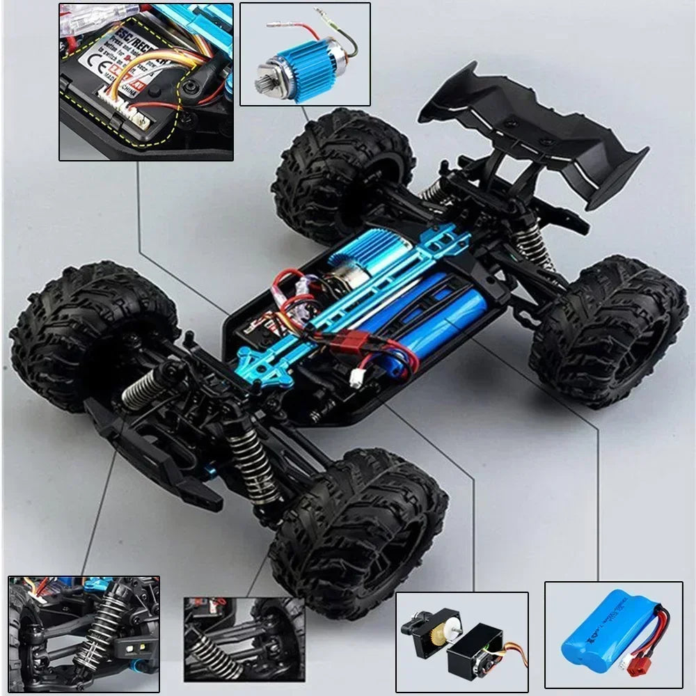 WLtoys 1:16 Scale Large RC Car 50km/h High Speed 4WD Children Toy for Boys Remote Control Car 2.4G Off Road Monster Truck RC Toy - Pape'sShop