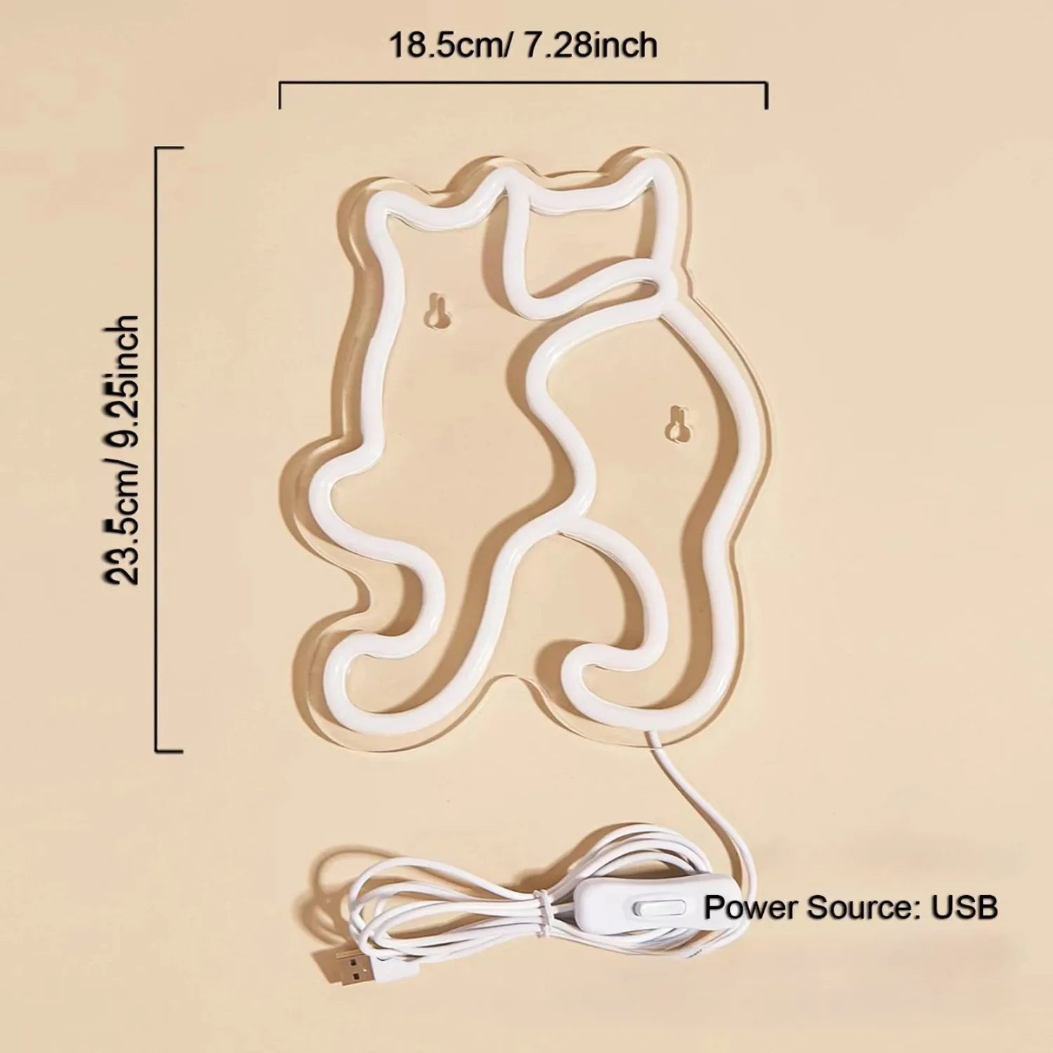 Anime Cat & Dog Neon Sign for Wall Art Arcade Decor, LED Night Lights Home Decor for Game Room Sign,Bedroom, Living Room, Bars - Pape'sShop