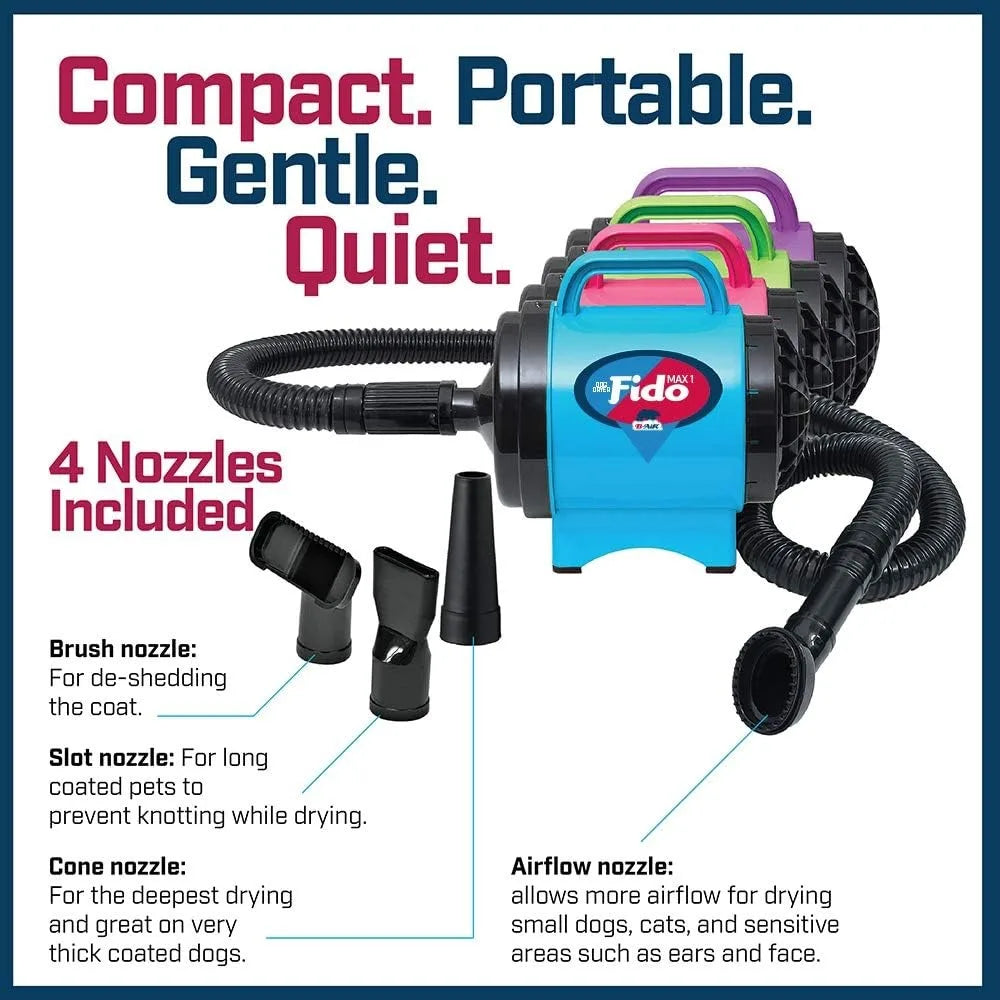 Fido Max 1 Dog Dryer - Premier Grooming Collection, Hot Pink - Pape'sShop