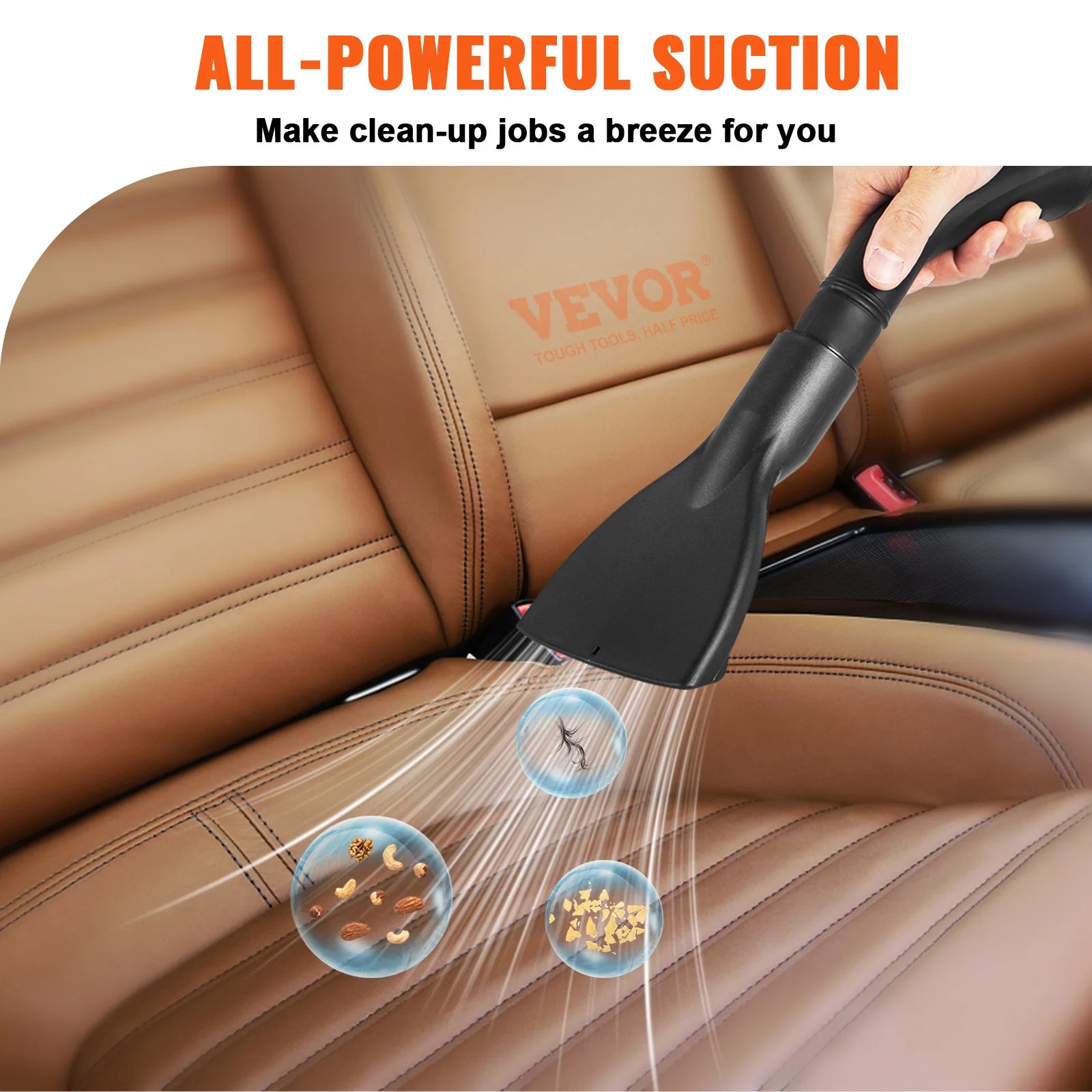 VEVOR Wet Dry Vac 2.6 Gallon 2.5 Peak HP 3 in 1 Portable Shop Vacuum with Blowing Function  Attachment Storage Perfect for Floor - Pape'sShop