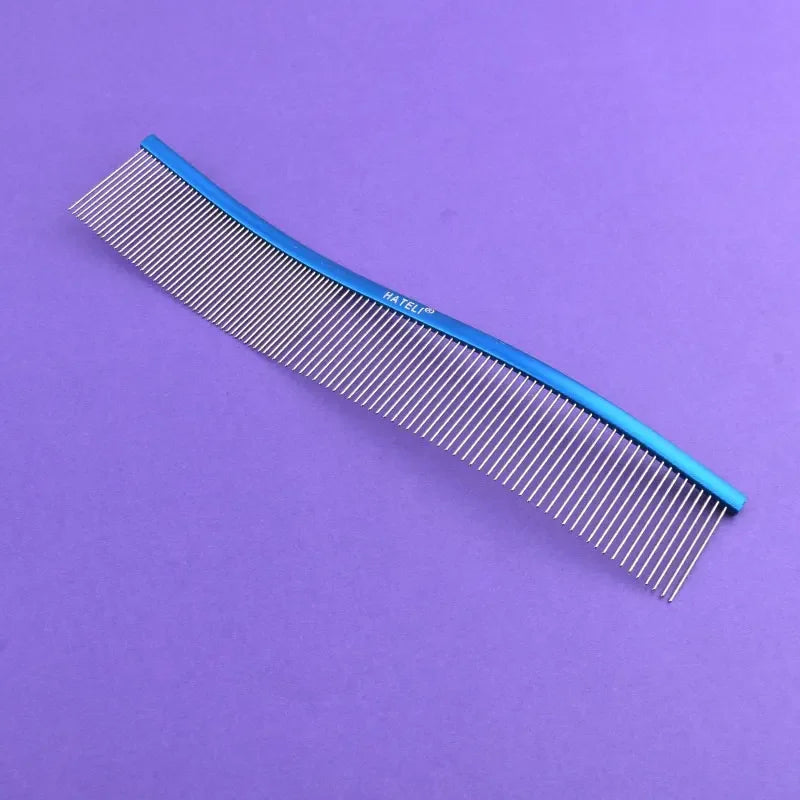 22cm Pet S Type Comb Professional Stainless Steel Pet Grooming Comb Dense Sparse Teeth Dog Cat Cleaning Brush Hair Reemoval Comb - Pape'sShop