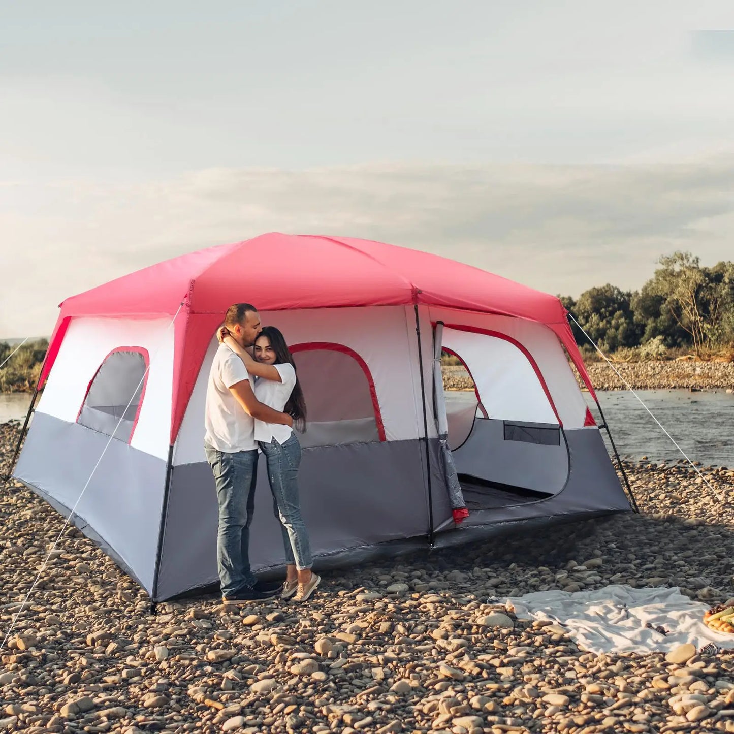 14-Person Camping Tent - 430x430x210cm - Pape'sShop
