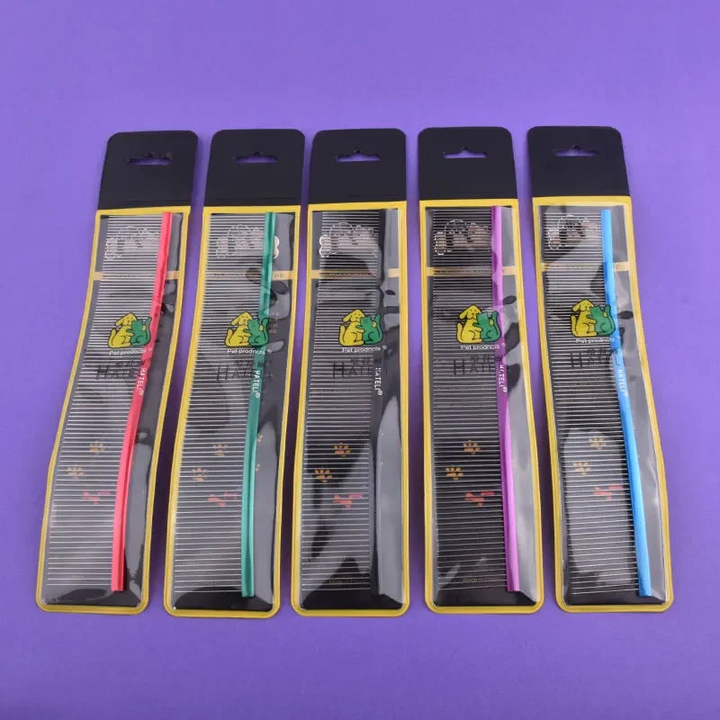 22cm Pet S Type Comb Professional Stainless Steel Pet Grooming Comb Dense Sparse Teeth Dog Cat Cleaning Brush Hair Reemoval Comb - Pape'sShop
