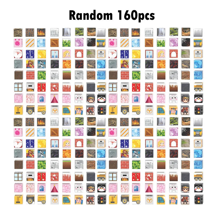 80-160Pcs Building Blocks Magnet Toy Mine DIY Game Scene Assembled Magnetic Block Building Blocks Children Puzzle Model Gift - Pape'sShop