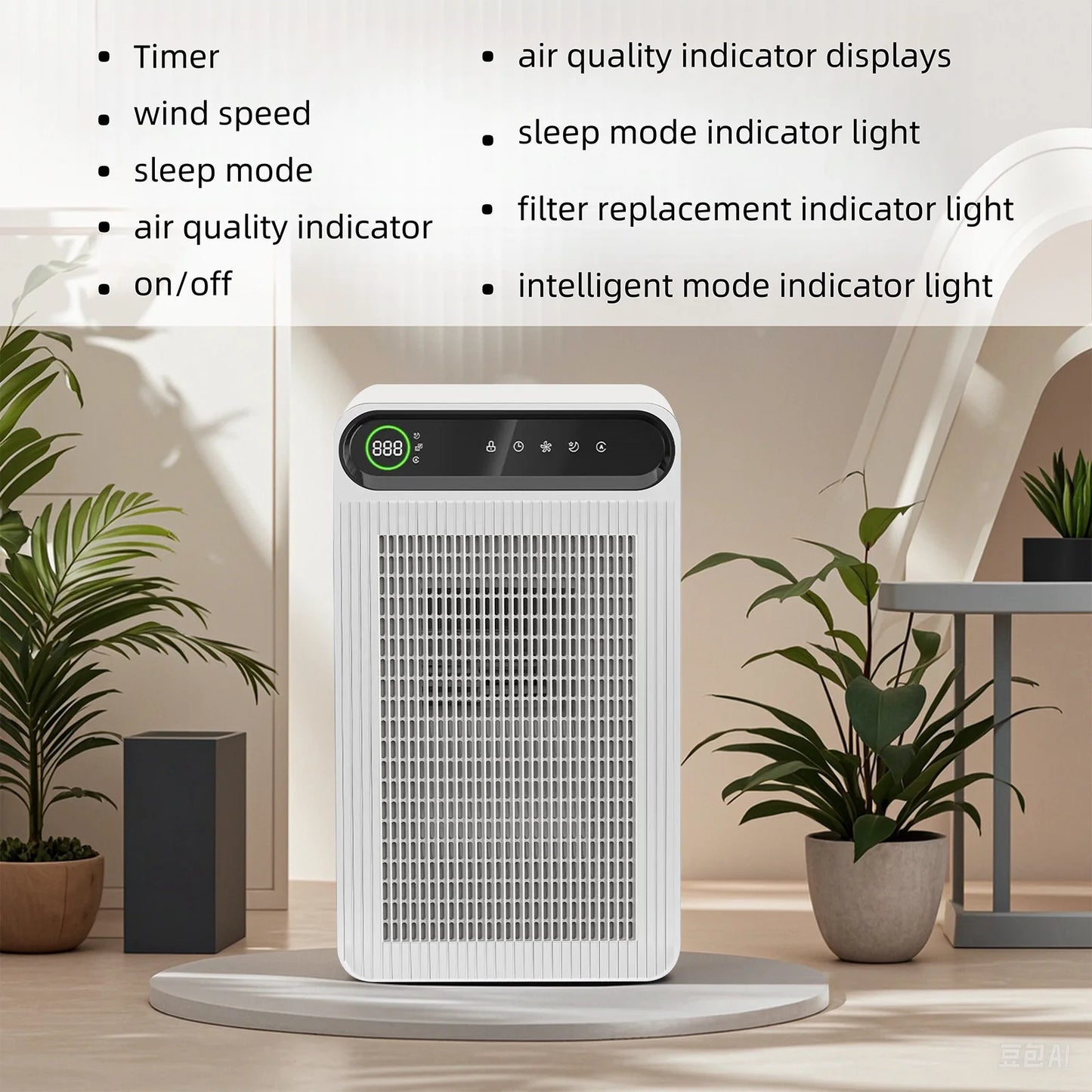 Air Purifier for Home Large Room,Up to 1800 Ft² with True HEPA Filter,Air Cleaner with Quiet Sleep Mode,High Performance