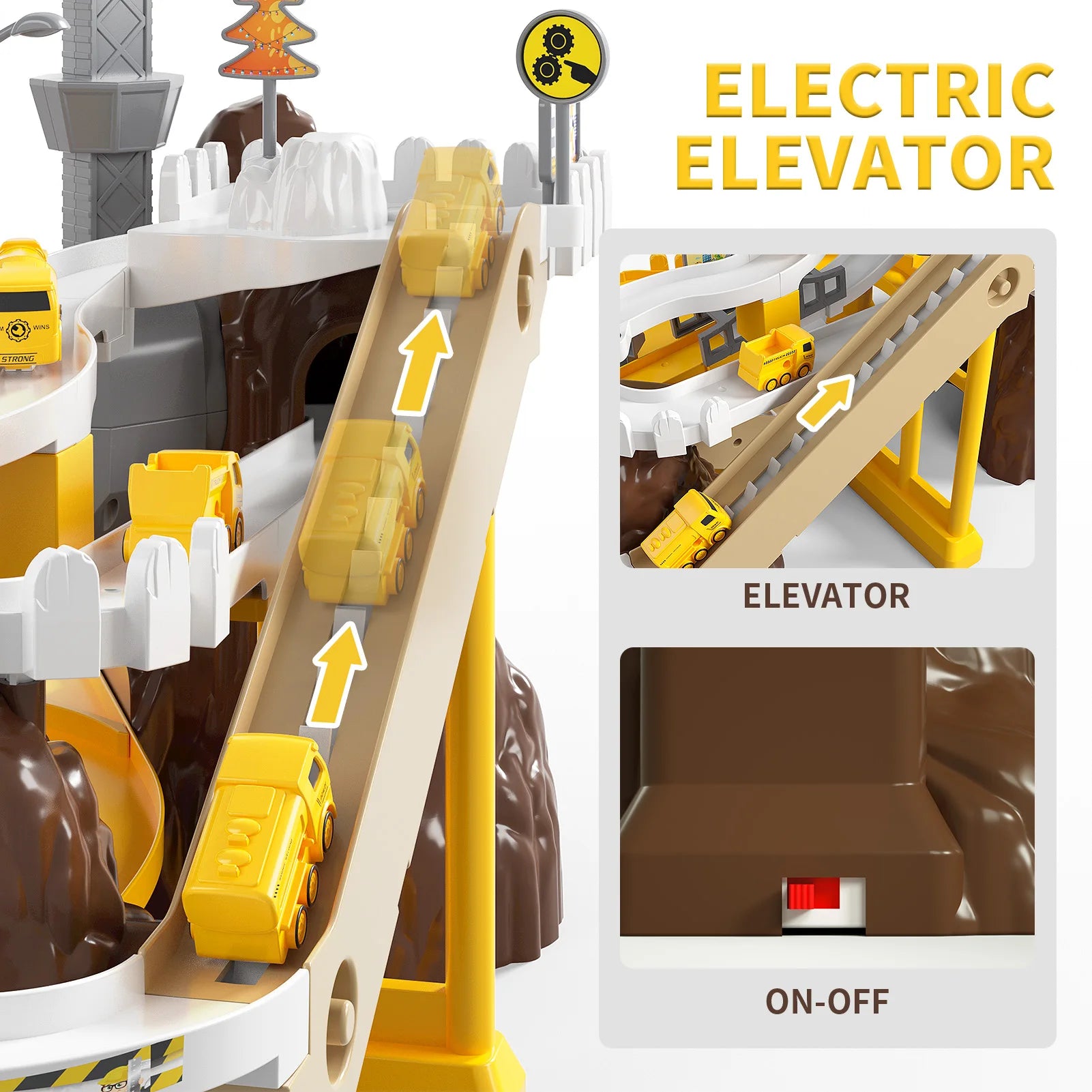 Electric Mountain Track Cars Toys Sets Construction Truck Children Toys Interactive Train Kids Educational Toys Birthday Gifts - Pape'sShop