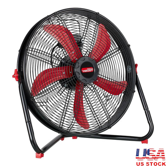 20 Inch High Velocity Sealed Motor Drum Fan Wall Mountable Adjustable Airflow 7000 CFM Industrial Portable Fan Indoor Use