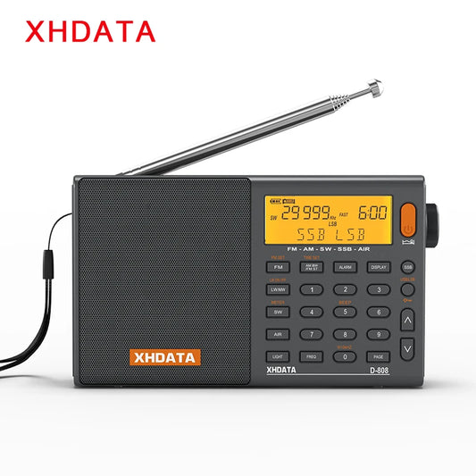 XHDATA D-808 AM/FM/SW/MW SSB AIR RDS Full Band - Pape'sShop
