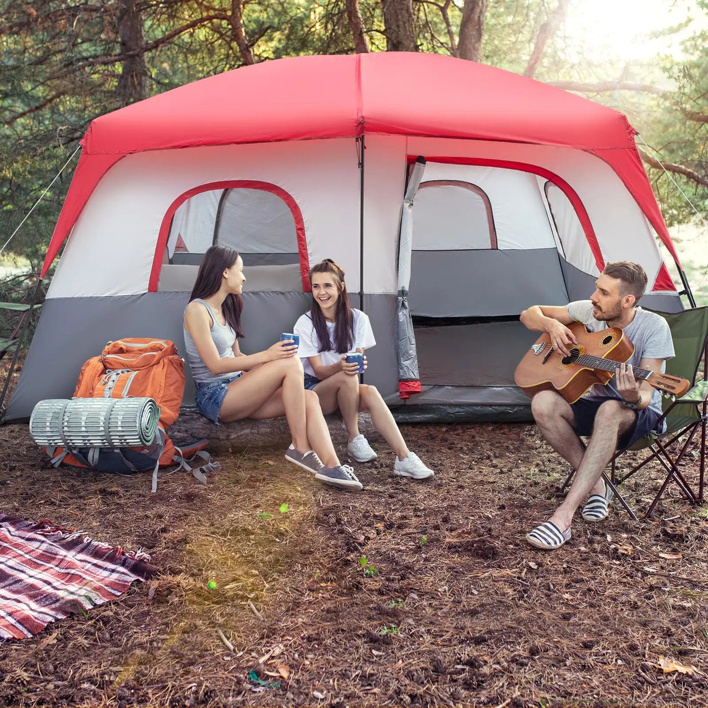 14-Person Camping Tent - 430x430x210cm - Pape'sShop