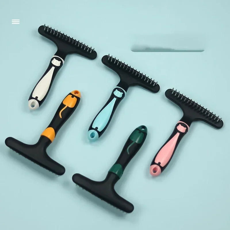 Pet Comb 1PC Grooming Cat and Dog Comb De-fluffing Knotting Comb Bathing Cleaning Magic Smooth Hair Spike Rake Dandruff comb Dog - Pape'sShop