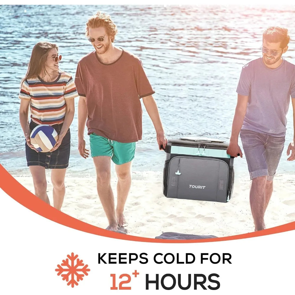 50-Can Collapsible Rolling Cooler Leakproof Insulated - Pape'sShop